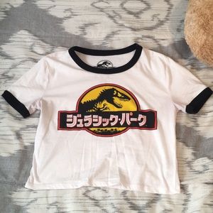Jurassic Park Crop Shirt